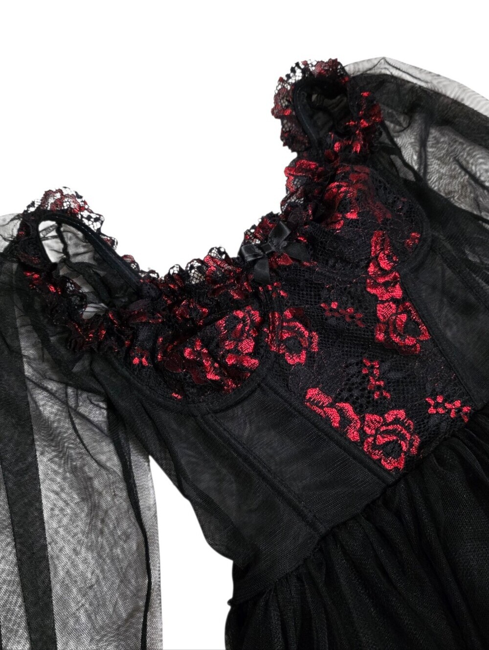 Dolls Kill Widow Dance With Death High Low Dress - Picture 2 of 4
